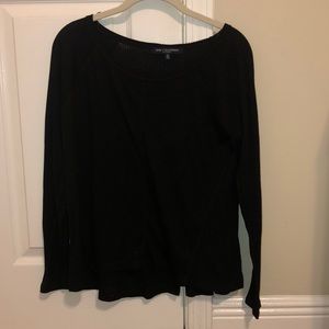 Black long sleeve top open back